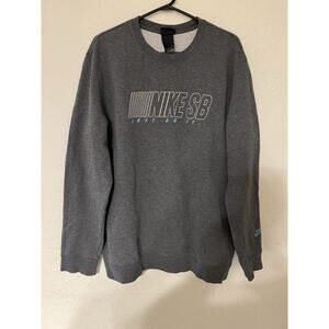 Vintage Nike SB Sweater “Just Do It” Mens Sz XL Gray Skateboarding Pullover